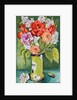 Carnations and Alstroemeria in an Art Nouveau Vase, 2011 by Joan Thewsey