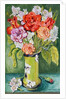 Carnations and Alstroemeria in an Art Nouveau Vase, 2011 by Joan Thewsey