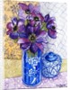 Anemones in a Blue and White Vase with Pot and Textiles, 2012 by Joan Thewsey