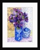 Anemones in a Blue and White Vase with Pot and Textiles, 2012 by Joan Thewsey