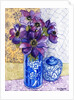 Anemones in a Blue and White Vase with Pot and Textiles, 2012 by Joan Thewsey