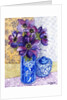 Anemones in a Blue and White Vase with Pot and Textiles, 2012 by Joan Thewsey