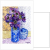 Anemones in a Blue and White Vase with Pot and Textiles, 2012 by Joan Thewsey