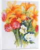 Orange Lilies,Gardenias and Carnations 2006 by Joan Thewsey