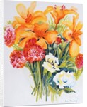 Orange Lilies,Gardenias and Carnations 2006 by Joan Thewsey