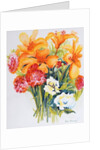 Orange Lilies,Gardenias and Carnations 2006 by Joan Thewsey