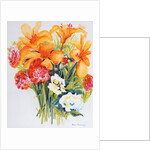 Orange Lilies,Gardenias and Carnations 2006 by Joan Thewsey