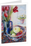 Tulips in a Jug,with a Glass Bowl, 2003 by Joan Thewsey