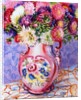 Asters in a Pink Floral Victorian Jug, 2002 by Joan Thewsey