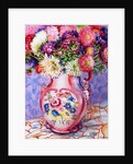 Asters in a Pink Floral Victorian Jug, 2002 by Joan Thewsey