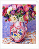 Asters in a Pink Floral Victorian Jug, 2002 by Joan Thewsey