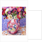 Asters in a Pink Floral Victorian Jug, 2002 by Joan Thewsey