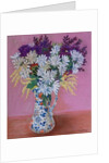Chrysanthemums in a Japanese Jug, 2005 by Joan Thewsey