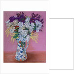 Chrysanthemums in a Japanese Jug, 2005 by Joan Thewsey