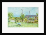 Cottage Garden with Wheelbarrow, 2011 by Joan Thewsey