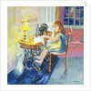 Girl Sewing, 2000 by Joan Thewsey