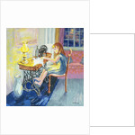 Girl Sewing, 2000 by Joan Thewsey