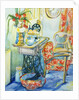 Cottage Interior, with Cat, 2000 by Joan Thewsey