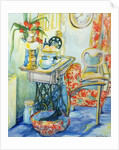Cottage Interior, with Cat, 2000 by Joan Thewsey