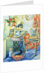 Cottage Interior, with Cat, 2000 by Joan Thewsey