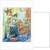 Cottage Interior, with Cat, 2000 by Joan Thewsey