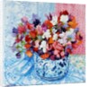 Sweet Peas in a Blue and White Pot, 2010 by Joan Thewsey