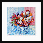 Sweet Peas in a Blue and White Pot, 2010 by Joan Thewsey