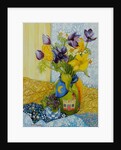 Tulips and Anemones with a Pot of Violets, 2010 by Joan Thewsey