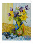 Tulips and Anemones with a Pot of Violets, 2010 by Joan Thewsey