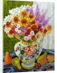 Victorian Jug with Mixed Flowers, Pears and Cherries, 2010 by Joan Thewsey