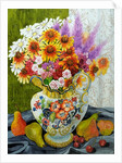Victorian Jug with Mixed Flowers, Pears and Cherries, 2010 by Joan Thewsey