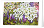 Spring Border: Hellebores, Crocus and Violets, 2000 by Joan Thewsey