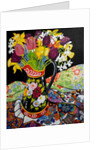 Canal Boat Jug, Daffodils and Tulips, 2005 by Joan Thewsey