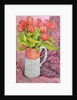 Tulips in a Pink and White Jug, 2005 by Joan Thewsey