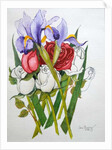 Irises and Roses, 2007 by Joan Thewsey