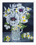 White Poppies, Marguerites and Philadelphus by Joan Thewsey