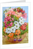 Petunias, Geraniums and Fuchsias in a Terrace Pot, 2005 by Joan Thewsey