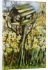 Daffodils, and Birds in the Birdhouse, 2000 by Joan Thewsey
