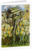 Daffodils, and Birds in the Birdhouse, 2000 by Joan Thewsey