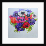 Anemones: red, white, pink and purple, 2000 by Joan Thewsey