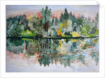 The Lake at Sunset, Bremes les Ardres, 2000 by Joan Thewsey