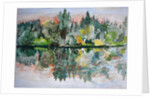 The Lake at Sunset, Bremes les Ardres, 2000 by Joan Thewsey