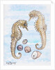 Two Seahorses, with Shells, 2000 by Joan Thewsey