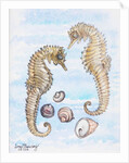 Two Seahorses, with Shells, 2000 by Joan Thewsey