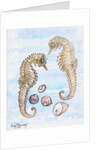 Two Seahorses, with Shells, 2000 by Joan Thewsey