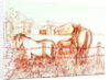 Serenade, Janie and a Donkey in the Meadow, 2000 by Joan Thewsey