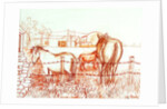 Serenade, Janie and a Donkey in the Meadow, 2000 by Joan Thewsey