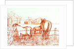 Serenade, Janie and a Donkey in the Meadow, 2000 by Joan Thewsey
