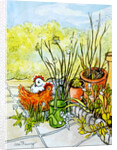 Hens and Pots, Lucy Redman Open Garden, 2000 by Joan Thewsey