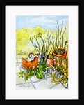 Hens and Pots, Lucy Redman Open Garden, 2000 by Joan Thewsey